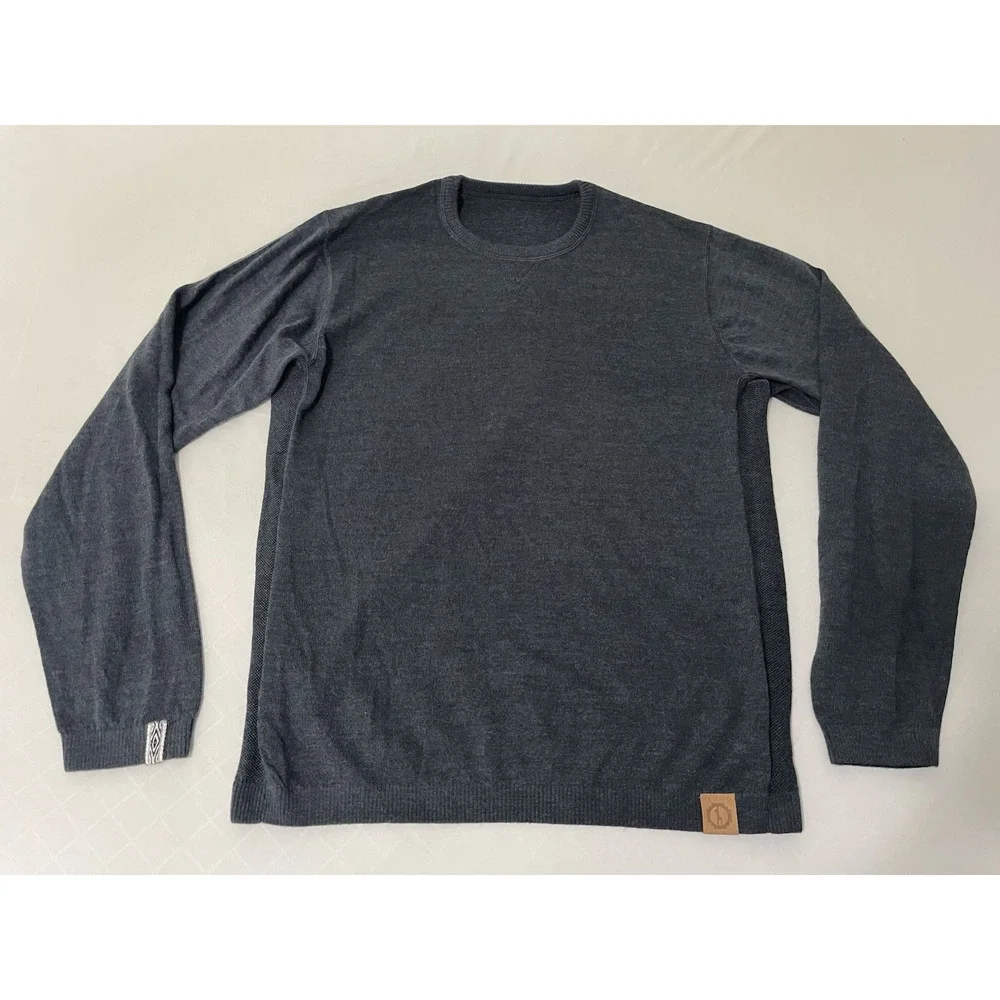 PAKA Mens Sweater XL Blue Royal Alpaca Blend Handmade Pullover Knit Crewneck - Picture 1 of 6